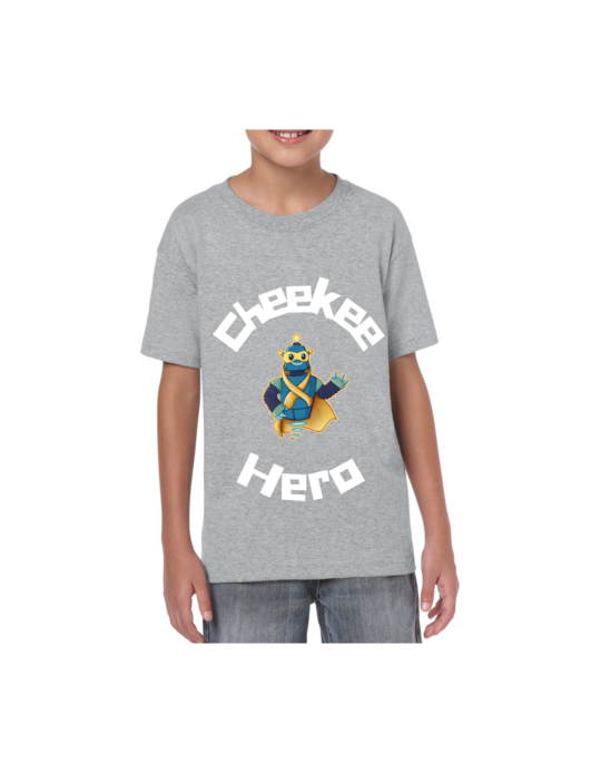 Cheekee Hero Crew Circle Tee (Kids) - SPORT GREY
